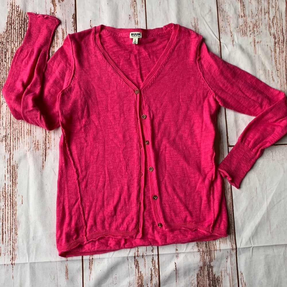 RUUM BUTTON DOWN LONG SLEEVE CARDIGAN SWEATER